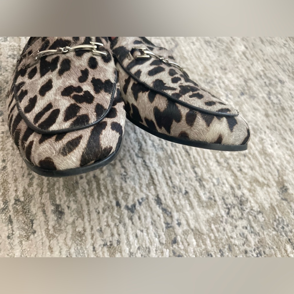 Sam Edelman Loraine Bit Leopard Real Calf Hair Loafers Womens Size 11 - Picture 4 of 12
